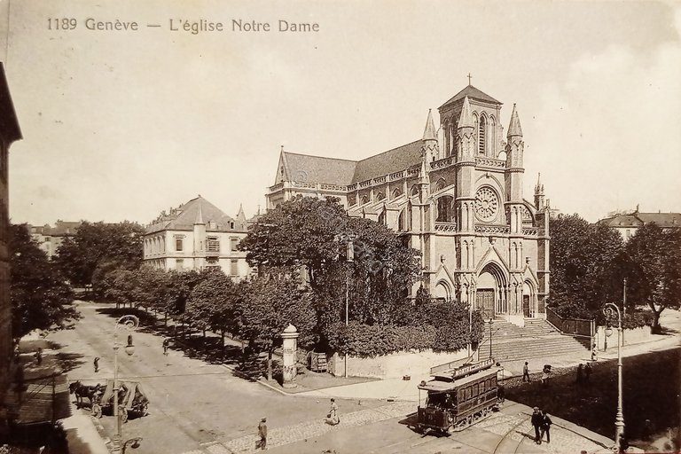 Cartolina - Svizzera - Geneve - Eglise Notre Dame - …