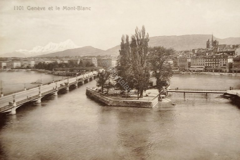 Cartolina - Svizzera - Geneve - Mont Blanc - 1925 …