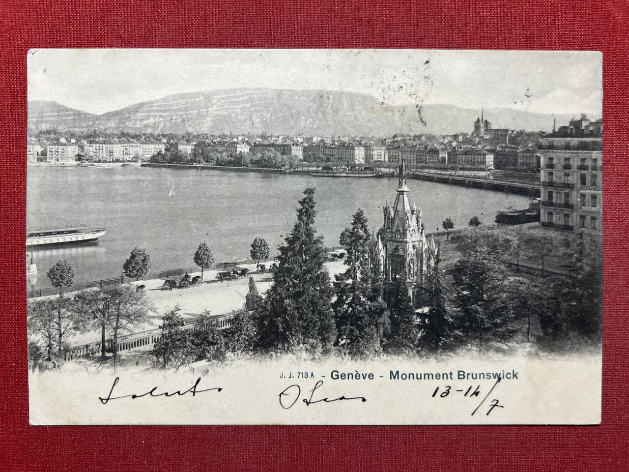 Cartolina - Svizzera - Gèneve - Monument Brunswick - 1903