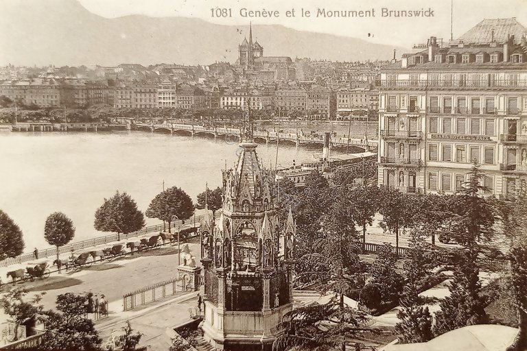 Cartolina - Svizzera - Geneve et le Monument Brunswick - …