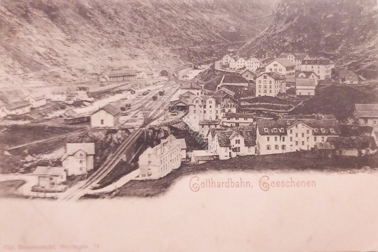 Cartolina - Svizzera - Gotthardbahn - Goschenen - 1902