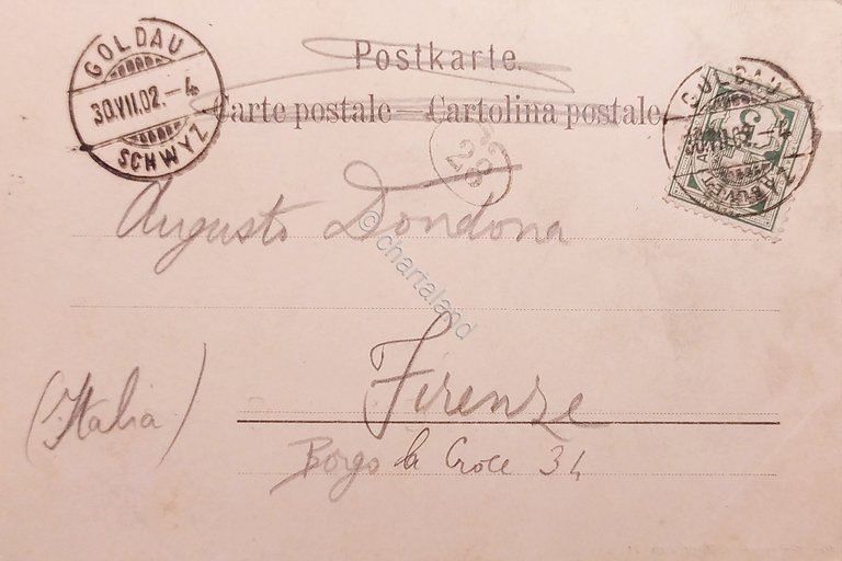 Cartolina - Svizzera - Gotthardbahn - Goschenen - 1902