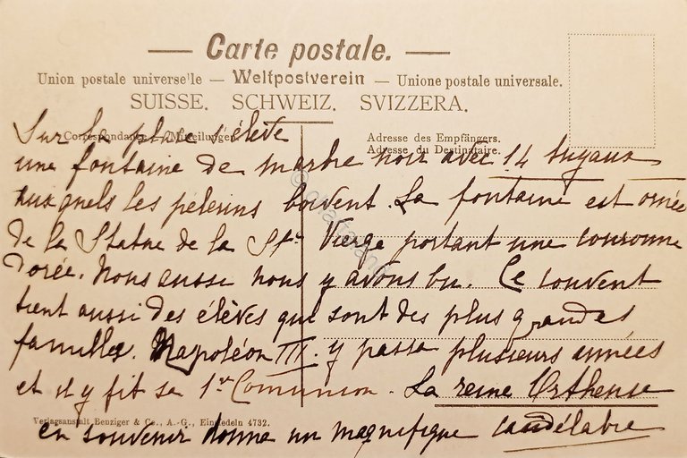 Cartolina - Svizzera - Gruss aus Einsiedeln - 1900 ca.