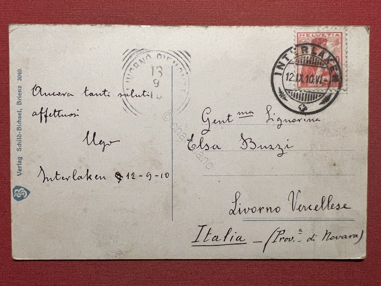 Cartolina - Svizzera - Interlaken - Jungfrau - Engl. und …