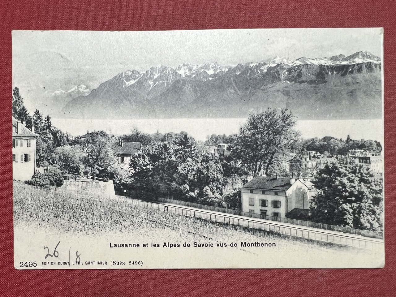 Cartolina - Svizzera - Lausanne et les Alpes de Savoie …