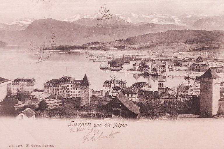 Cartolina - Svizzera - Luzern und die Alpen - 1902