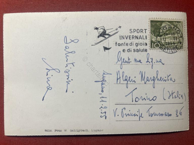 Cartolina - Svizzera - Morcote - 1955