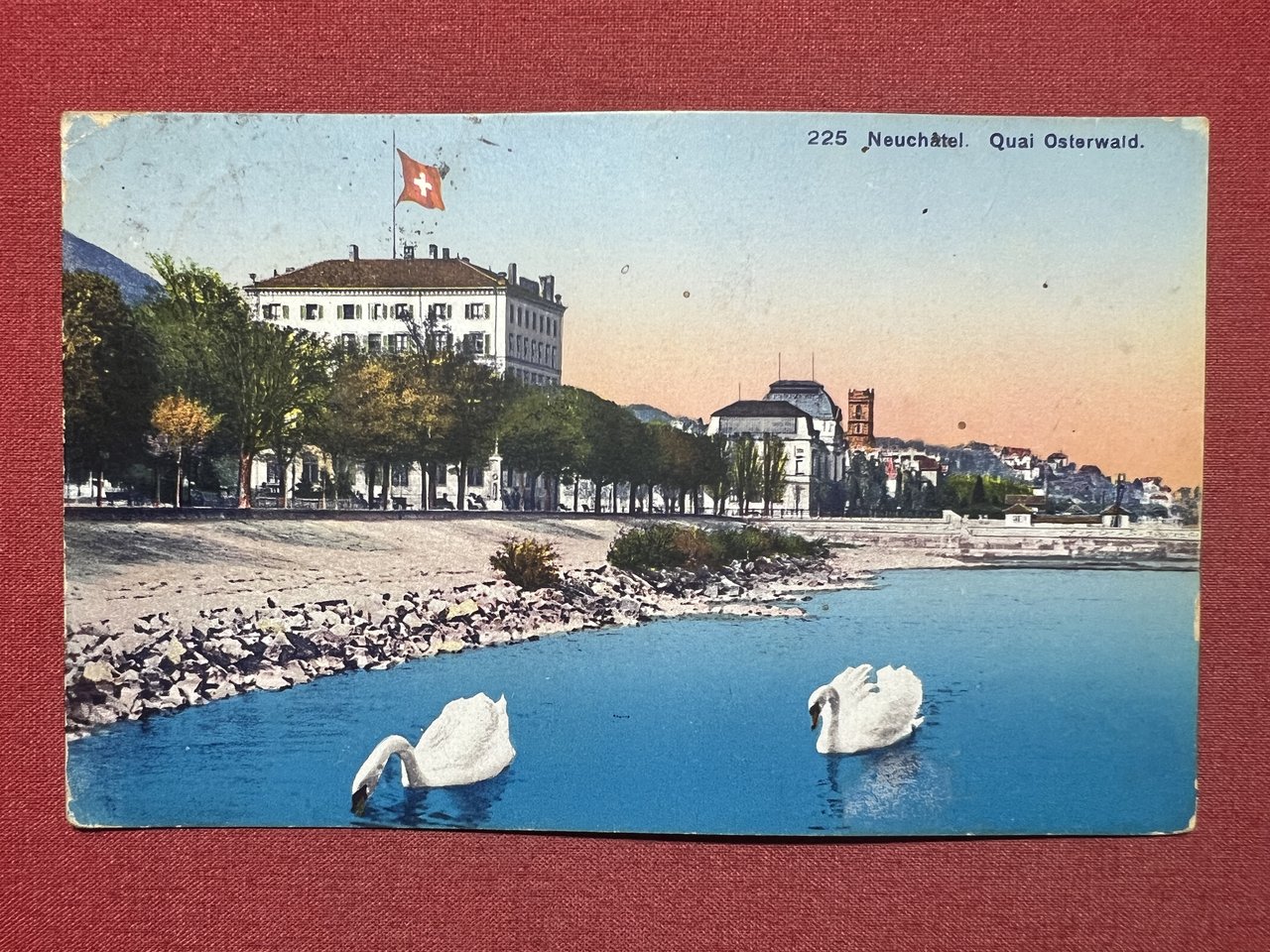Cartolina - Svizzera - Neuchâtel - Quai Osterwald - 1920