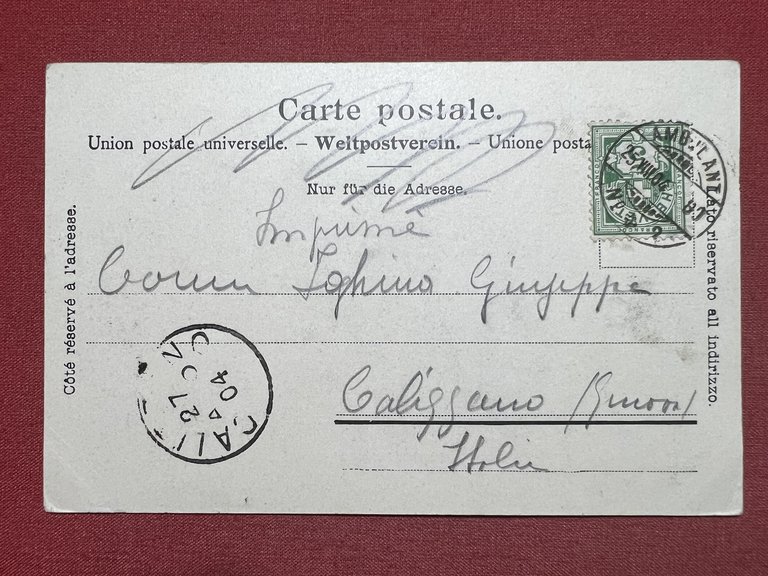 Cartolina - Svizzera - Neuchâtel et les Alpes - 1904