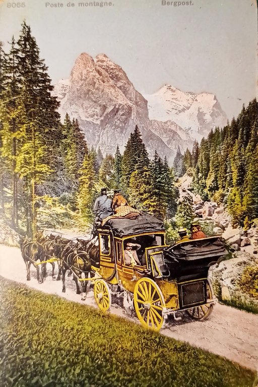 Cartolina - Svizzera - Poste de montagne - Bergpost - …