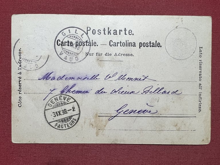 Cartolina - Svizzera - Rolle - Panorama - 1898