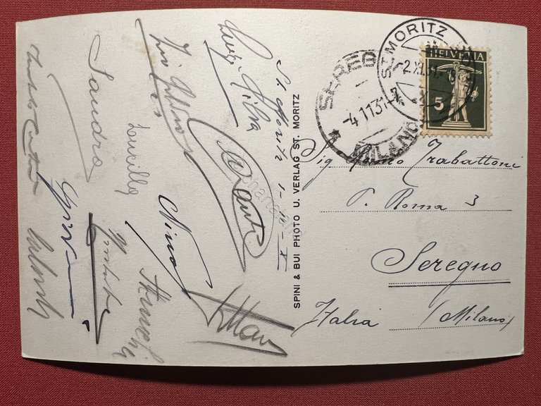 Cartolina - Svizzera - St. Moritz-Bad und Dort - 1931