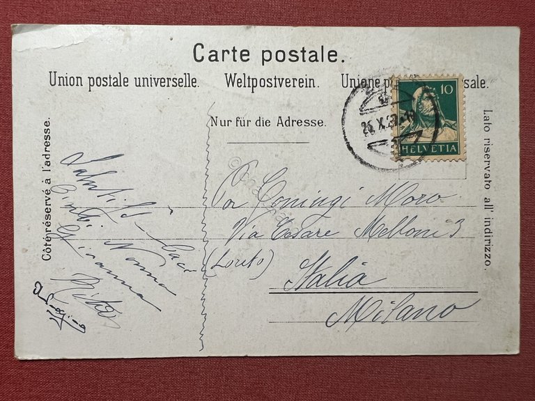 Cartolina - Svizzera - Zugo - Alpenrose - 1927 | Immagine Gallery 2