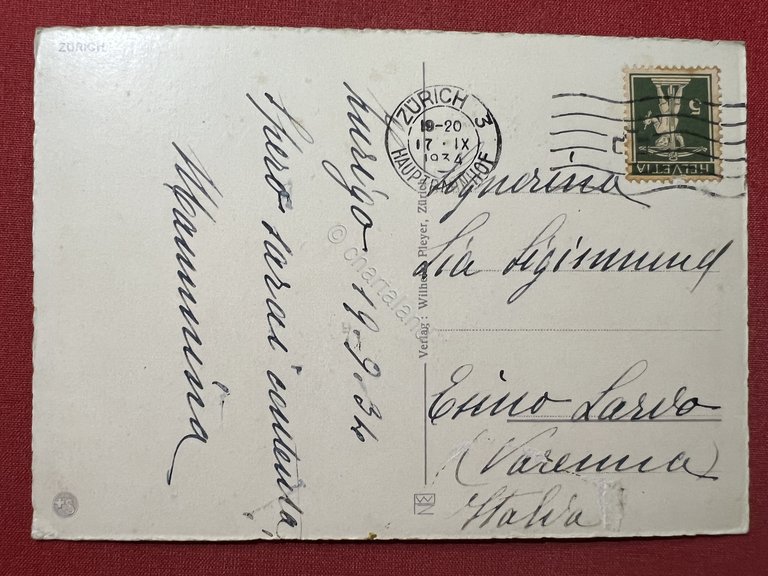 Cartolina - Svizzera - Zürich - 1934 | Immagine Gallery 2