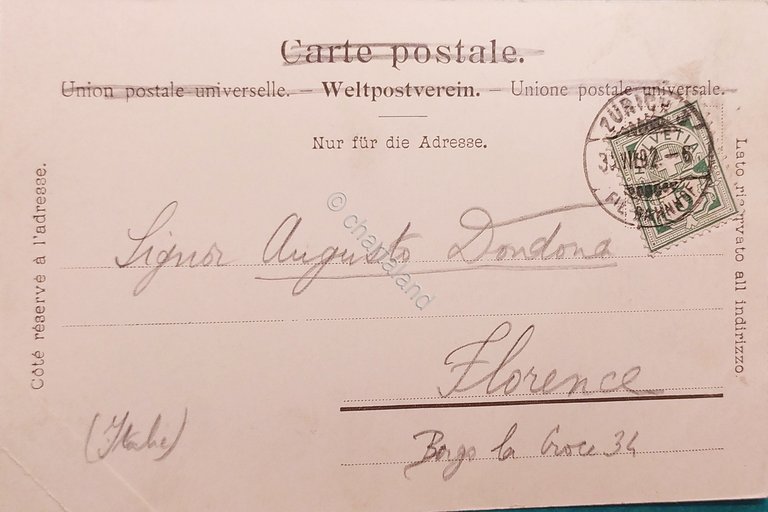 Cartolina - Svizzera - Zurich - Stadttheater - 1902