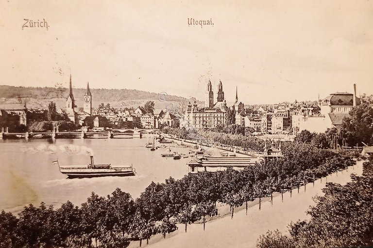 Cartolina - Svizzera - Zurigo - Utoquai - 1906