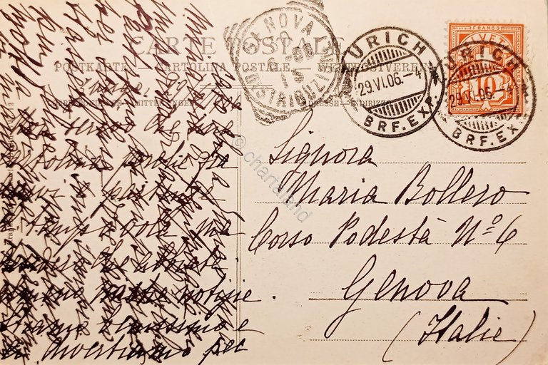 Cartolina - Svizzera - Zurigo - Utoquai - 1906