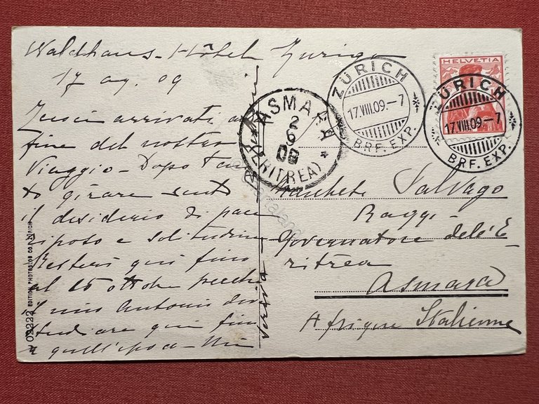 Cartolina - Switzerland - Zürichberg - Waldhaus Dolder - 1909 | Immagine Gallery 2