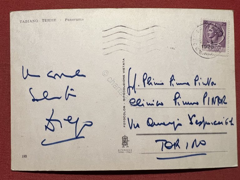 Cartolina - Tabiano Terme ( Parma ) - Panorama - …