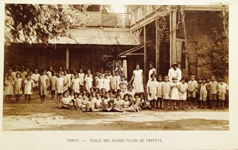 Cartolina - Tahiti - Ecole des Jeunes Filles de Papeete …