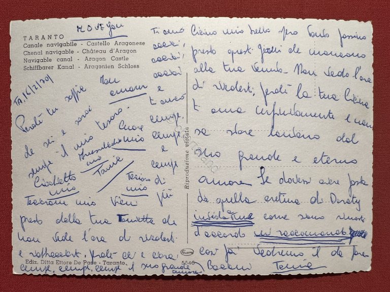 Cartolina - Taranto - Canale Navigabile - Castello Aragonese - …