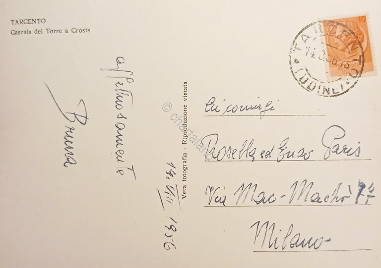 Cartolina - Tarcento ( Udine ) - Cascata del Torre …