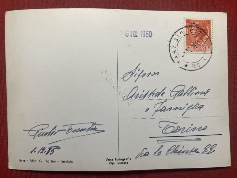 Cartolina - Tarvisio Inferiore - Caserma Italia - 1960