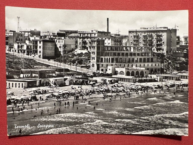 Cartolina - Termoli ( Campobasso ) - Spiaggia - 1955 …