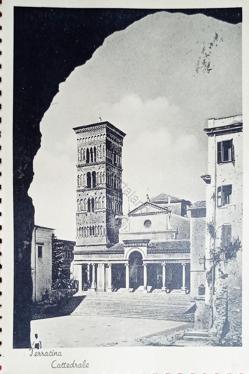 Cartolina - Terracina ( Latina ) - Cattedrale - 1937 …