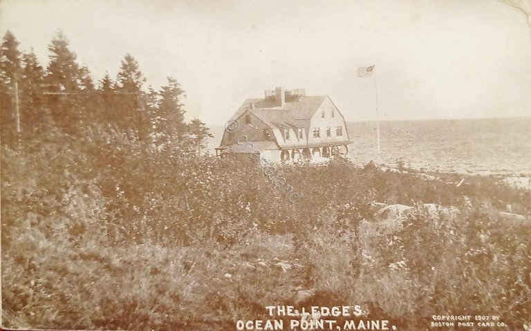 Cartolina - The Ledges - Ocean Point Maine - 1912