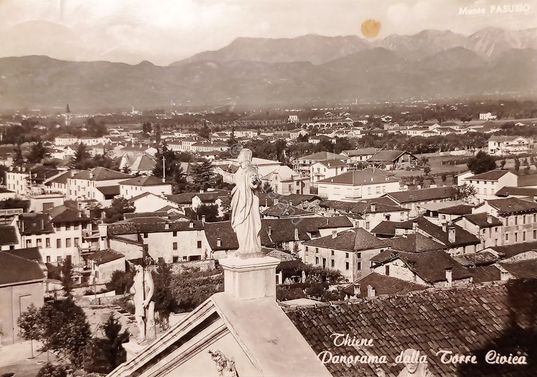 Cartolina - Thiene - Panorama della Torre Civica - 1950 …