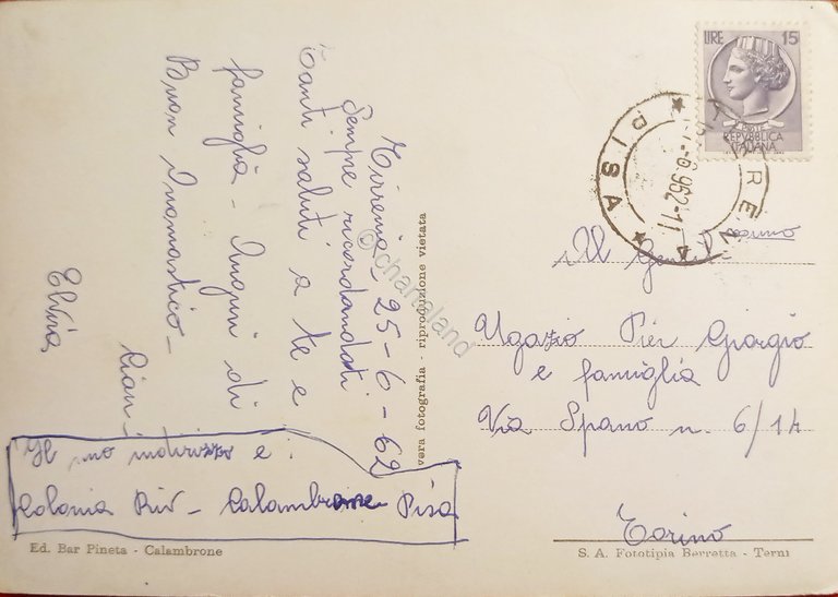 Cartolina - Tirrenia ( Pisa ) - La Ridente Spiaggia … | Immagine Gallery 5