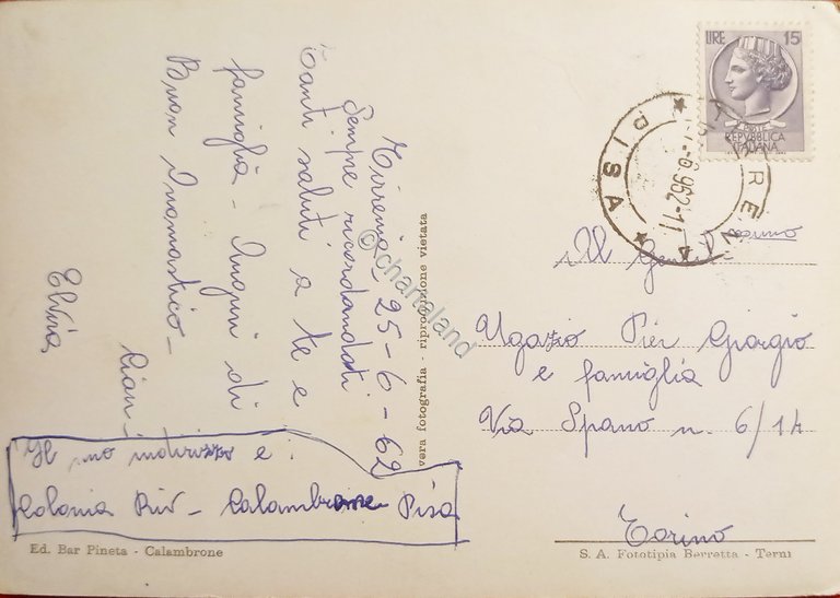 Cartolina - Tirrenia ( Pisa ) - La Ridente Spiaggia … | Immagine Gallery 6