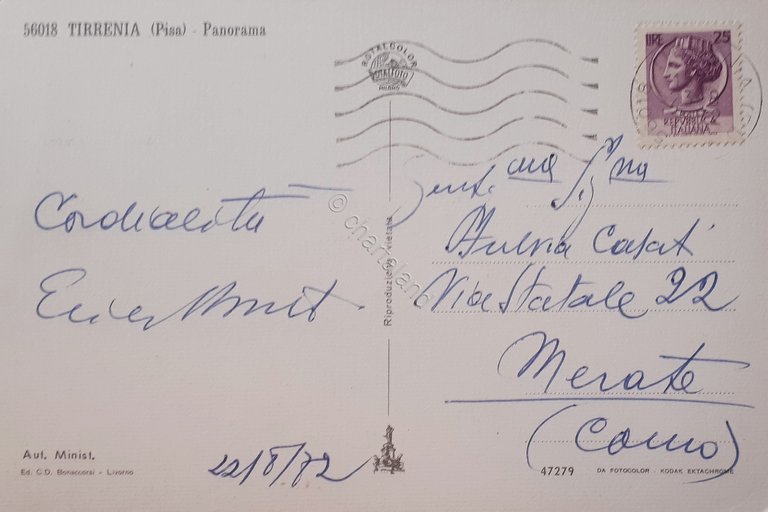 Cartolina - Tirrenia ( Pisa ) - Panorama - 1972