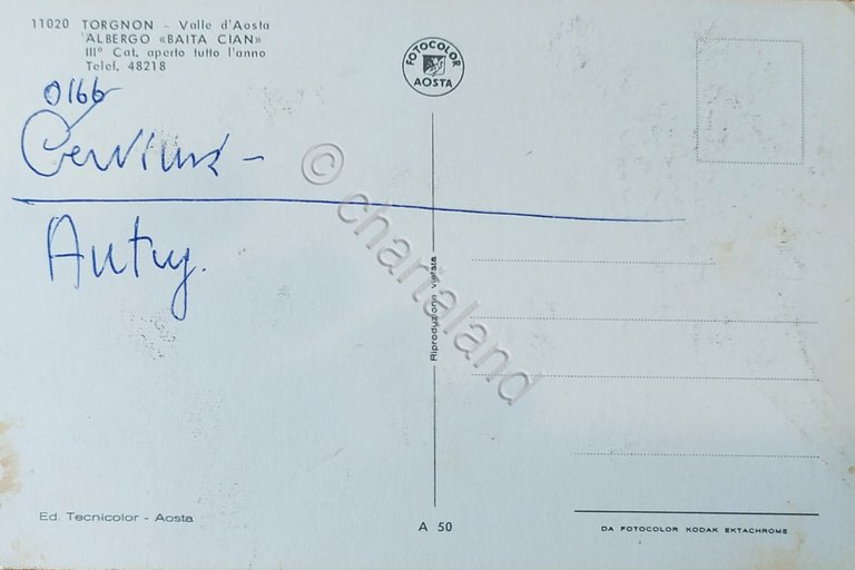 Cartolina - Torgnon - Valle d'Aosta - Albergo Baita Cian …