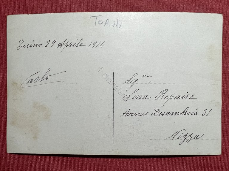 Cartolina - Torino - 29 Aprile 1914