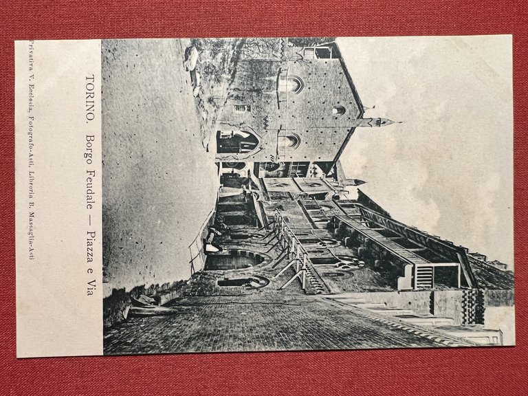 Cartolina - Torino - Borgo Feudale - Piazza e Via …