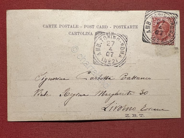 Cartolina - Torino - Castello e Villaggio Medievale - 1907