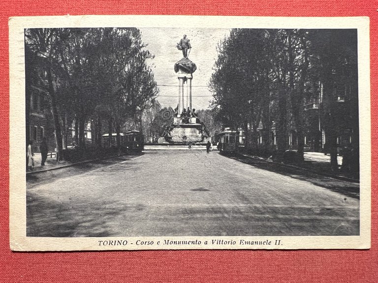 Cartolina - Torino - Corso e Monumento a Vittorio Emanuele … | Immagine Gallery 1