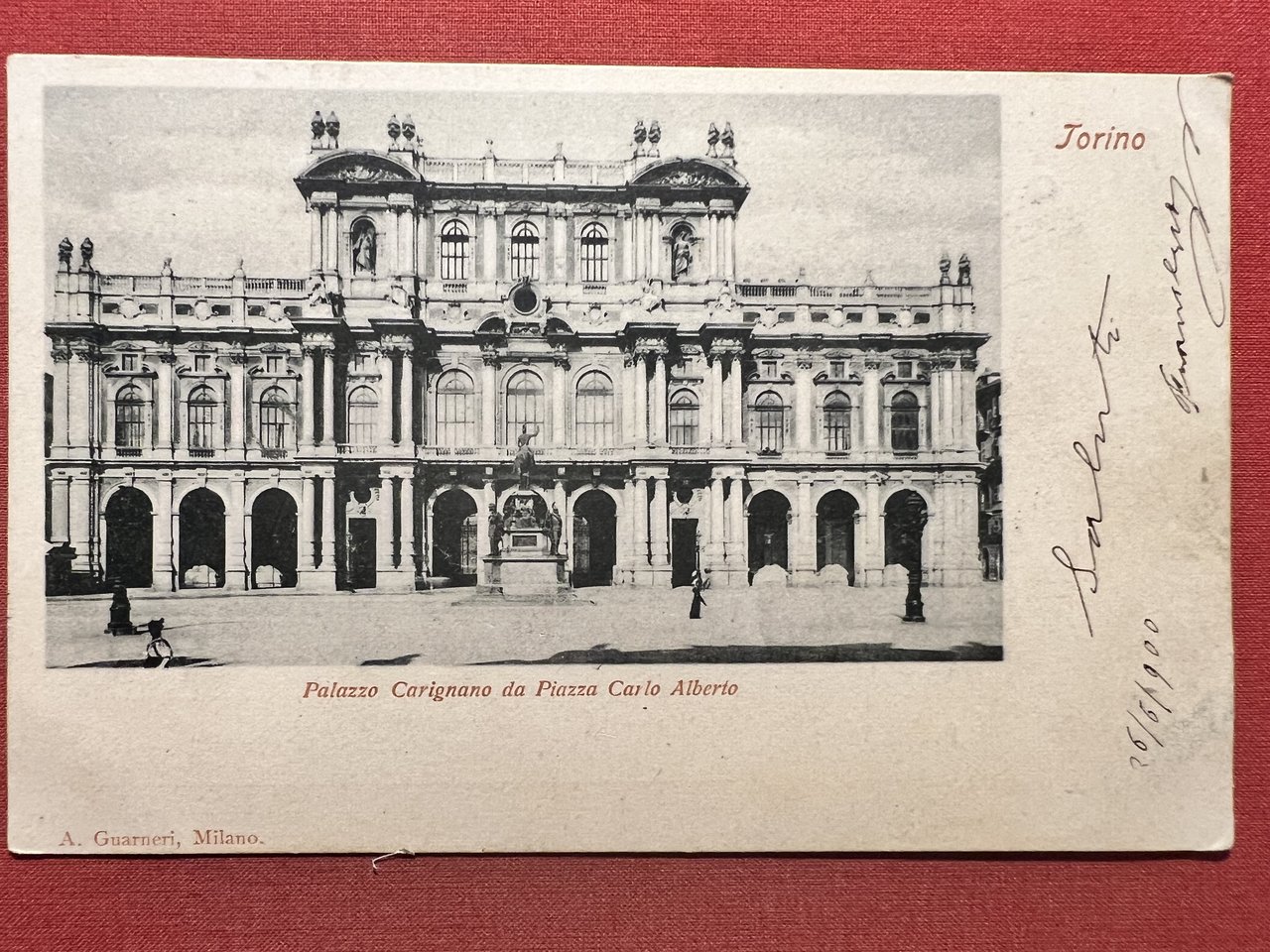 Cartolina - Torino - Palazzo Carignano da Piazza Carlo Alberto …