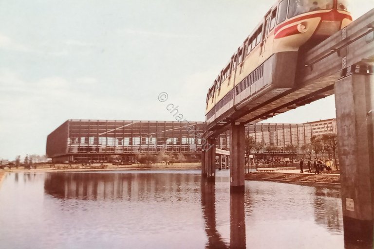 Cartolina - Torino - Palazzo del Lavoro e Monorotaia ALWEG …