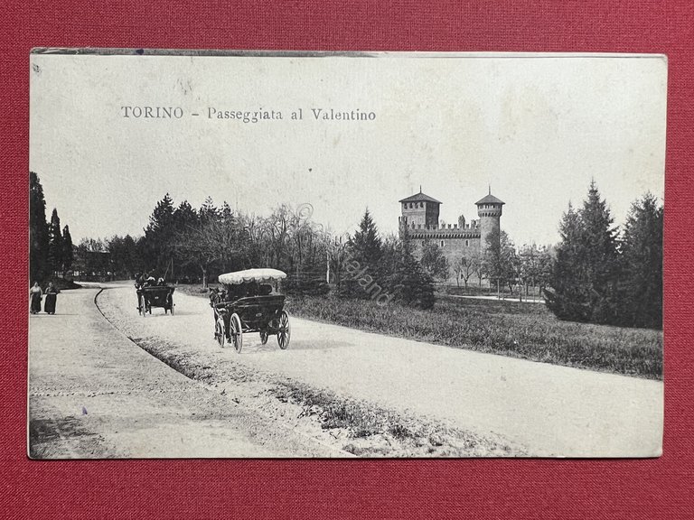 Cartolina - Torino - Passeggiata al Valentino - 1916