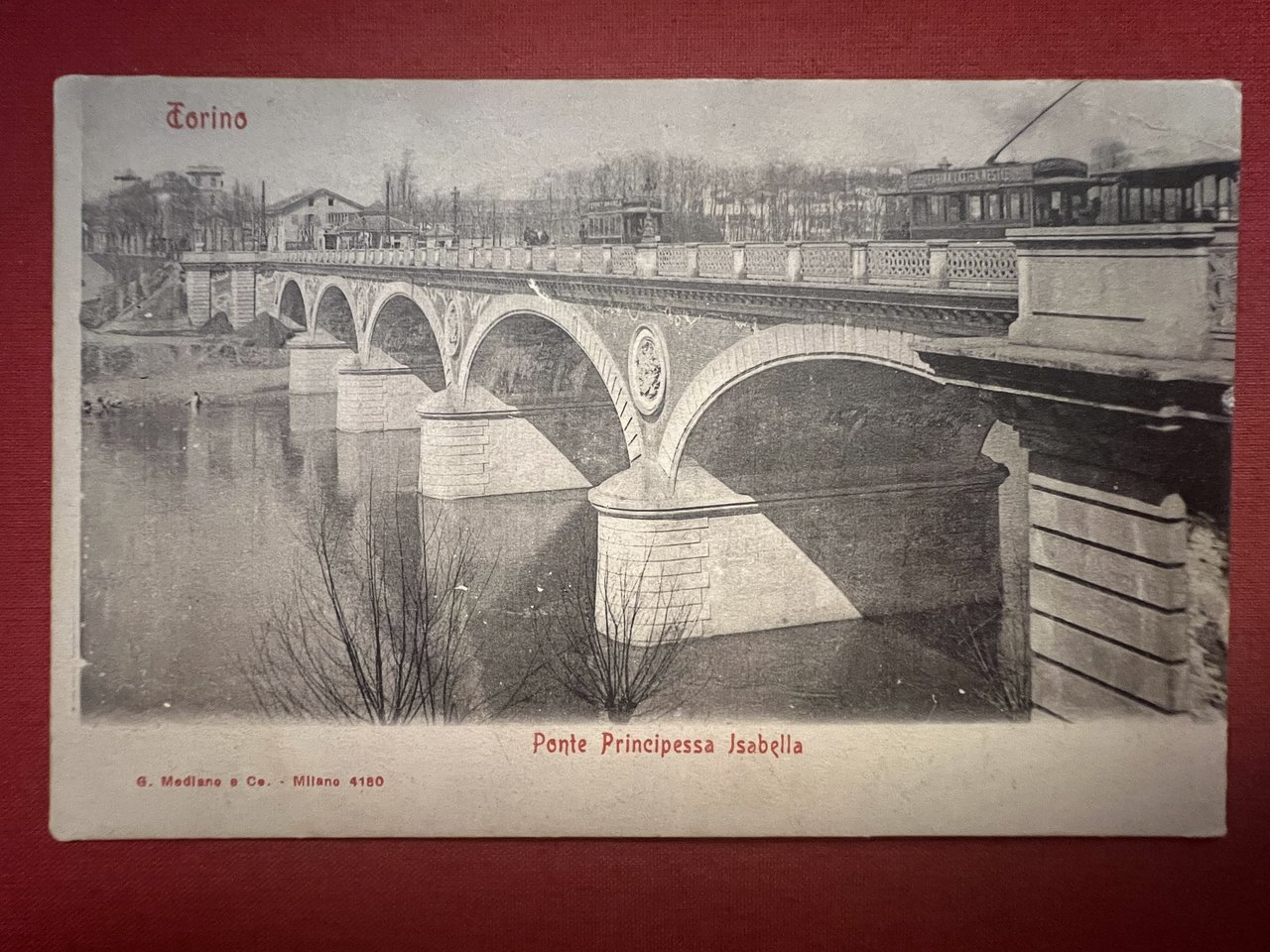 Cartolina - Torino - Ponte Principessa Isabella - 1900 ca.