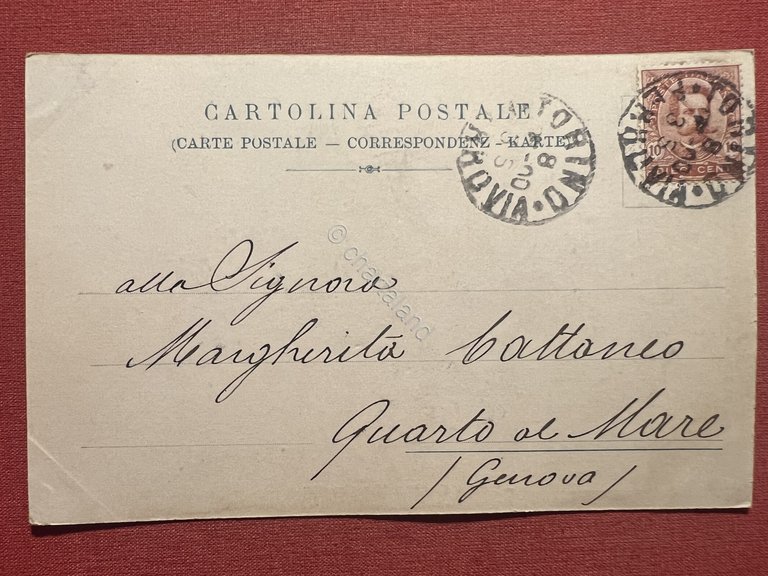 Cartolina - Torino - Ponte Regina Margherita - 1900