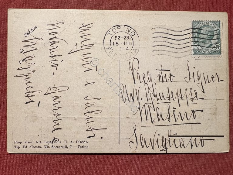 Cartolina - Torino - Porta Palatina - 1914