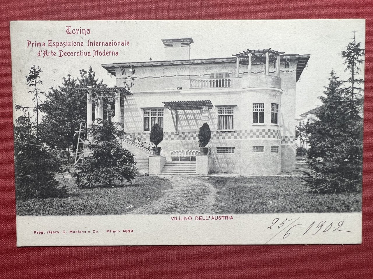 Cartolina - Torino - Prima Esposizione d'Arte - Villino dell'Austria …