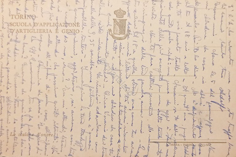 Cartolina - Torino - Scuola d'Applicazione di Artiglieria e Genio …