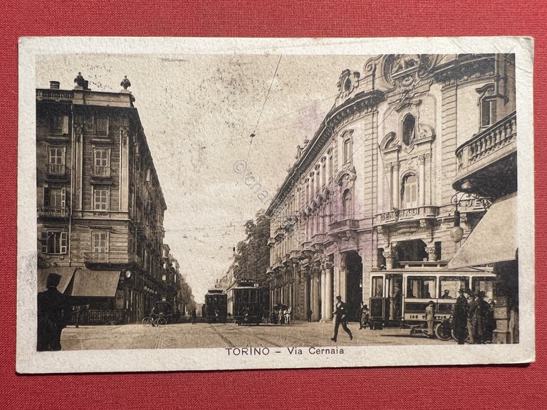 Cartolina - Torino - Via Cernaia - 1922