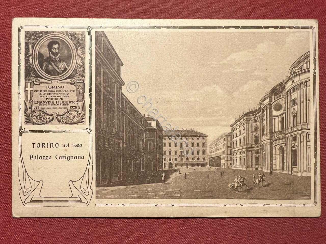 Cartolina - Torino nel 1600 - Palazzo Carignano - 1910 … | Immagine principale