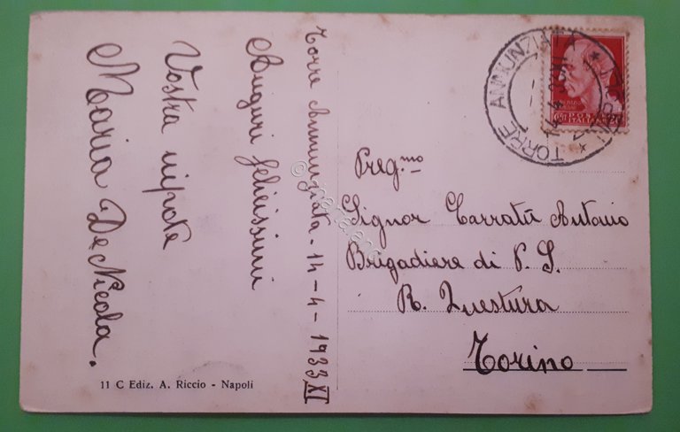 Cartolina - Torre Annunziata - Panorama e Porto - 1933